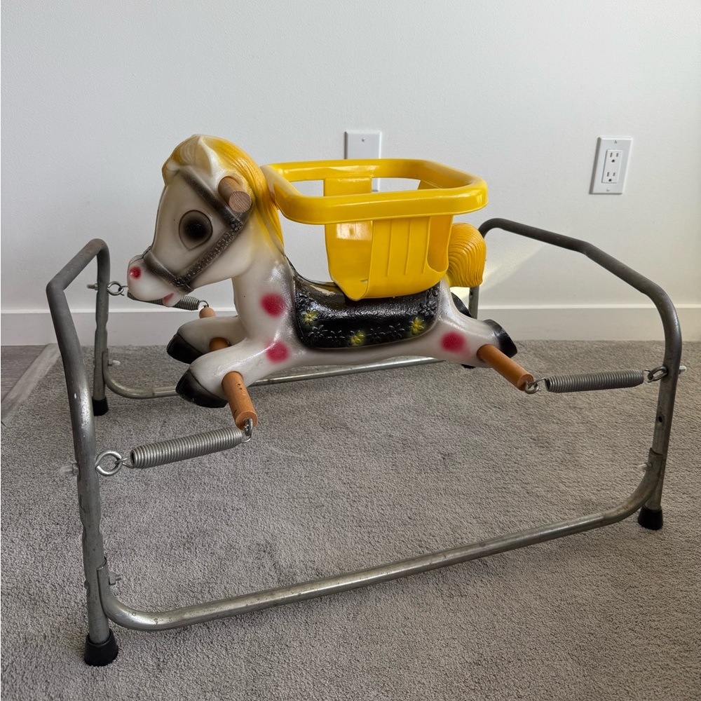 Vintage Wilkes - Barre plastic blow mold bouncing horse